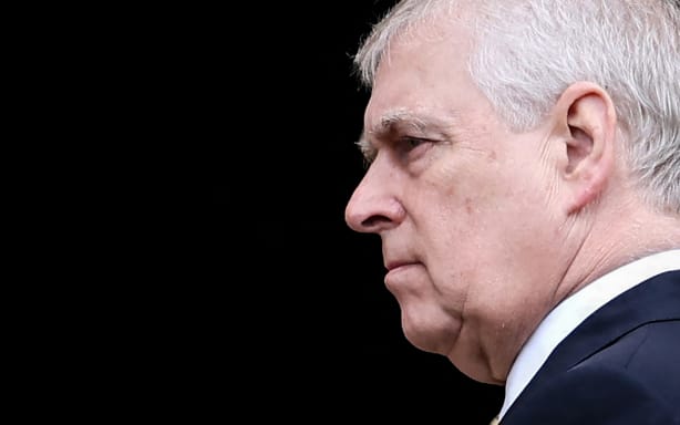 Britain's Prince Andrew, Duke of York arrives at St. George's Chapel, Windsor Castle, to attend the Easter Mattins Service, on March 31, 2024. (Photo by Hollie Adams / POOL / AFP)