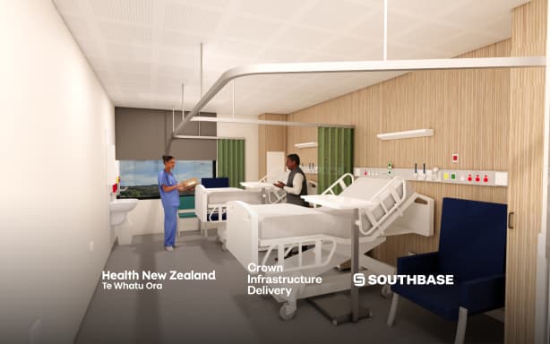 A 3D render of how the new hospital wards will look.