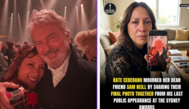 Australian singer Kate Ceberano slams AI site for fake post of her tribute to Sir Sam Neill