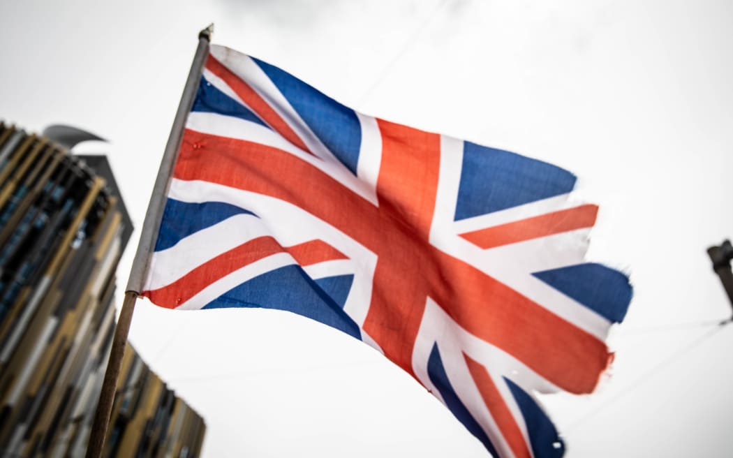 Union Jack flag, taken during Royal tour 2019.