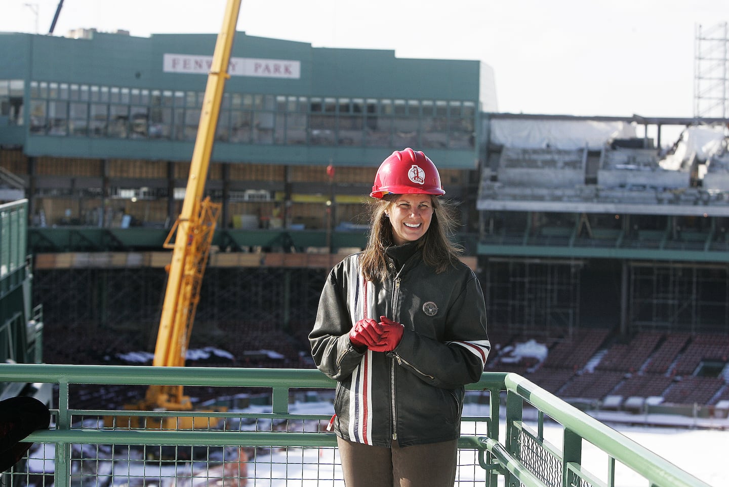 Janet Marie Smith surveyed the scene of the off-season construction at Fenway Park in 2006.