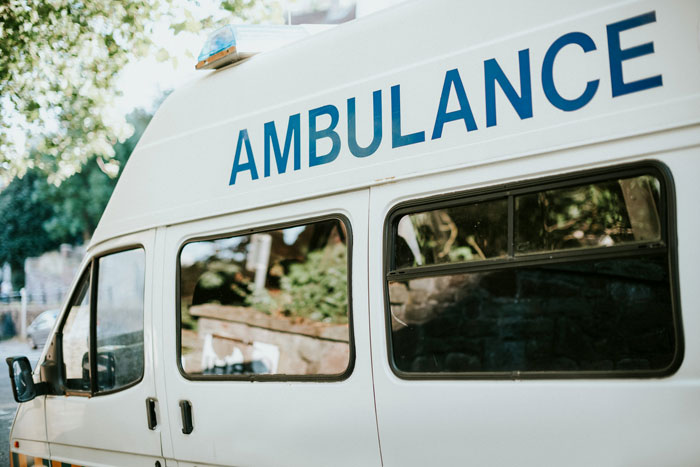 An ambulance, representing the consequences when patients fail to outsmart their doctors.