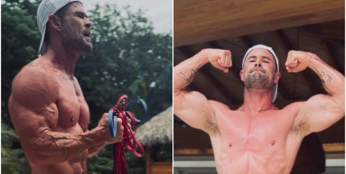 Chris Hemsworth, 42, Shares His 'Extraction 3' Workout for Full-Body Muscle – 17 Exercises, 2 Bits of Kit