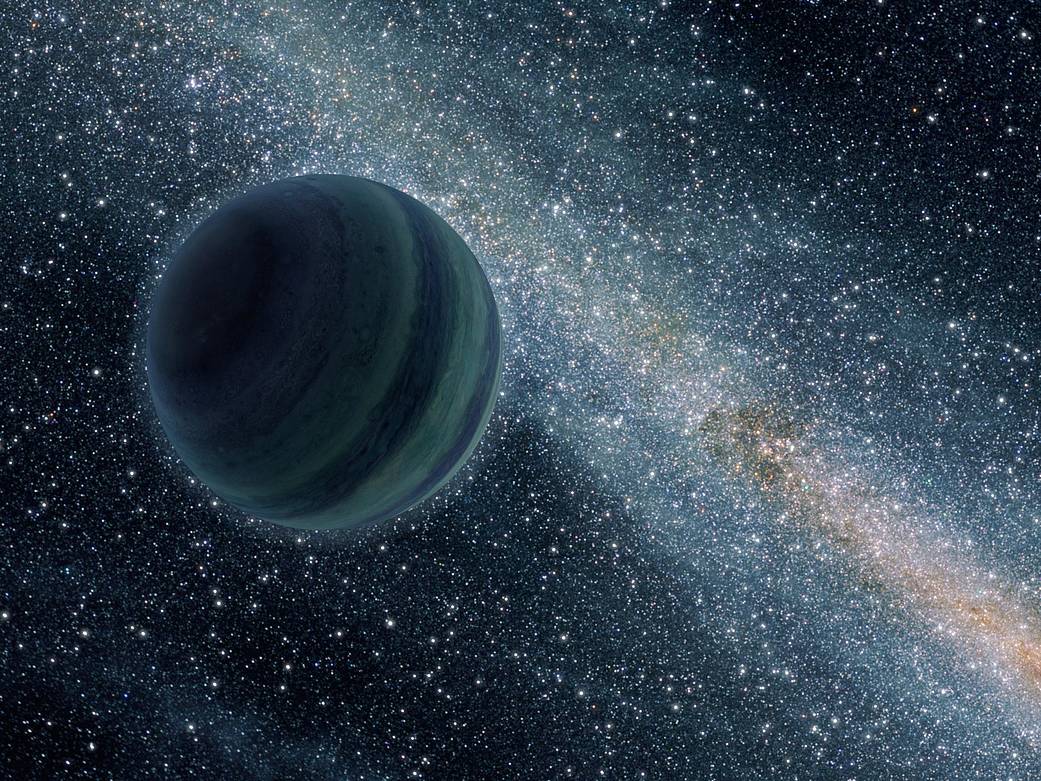 The standard picture of a rogue planet - a giant world alone in the dark. Notice what's missing. New work suggests that in many cases the eviction is not nearly this lonely and that moons often accompany the ejected planet (Credit: NASA/JPL-Caltech)