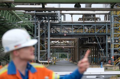 Dow Chemical site south of Leipzig