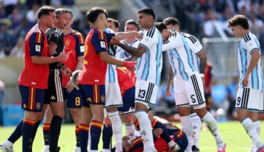 World Cup final chaos: Argentina players lash out after Spain win