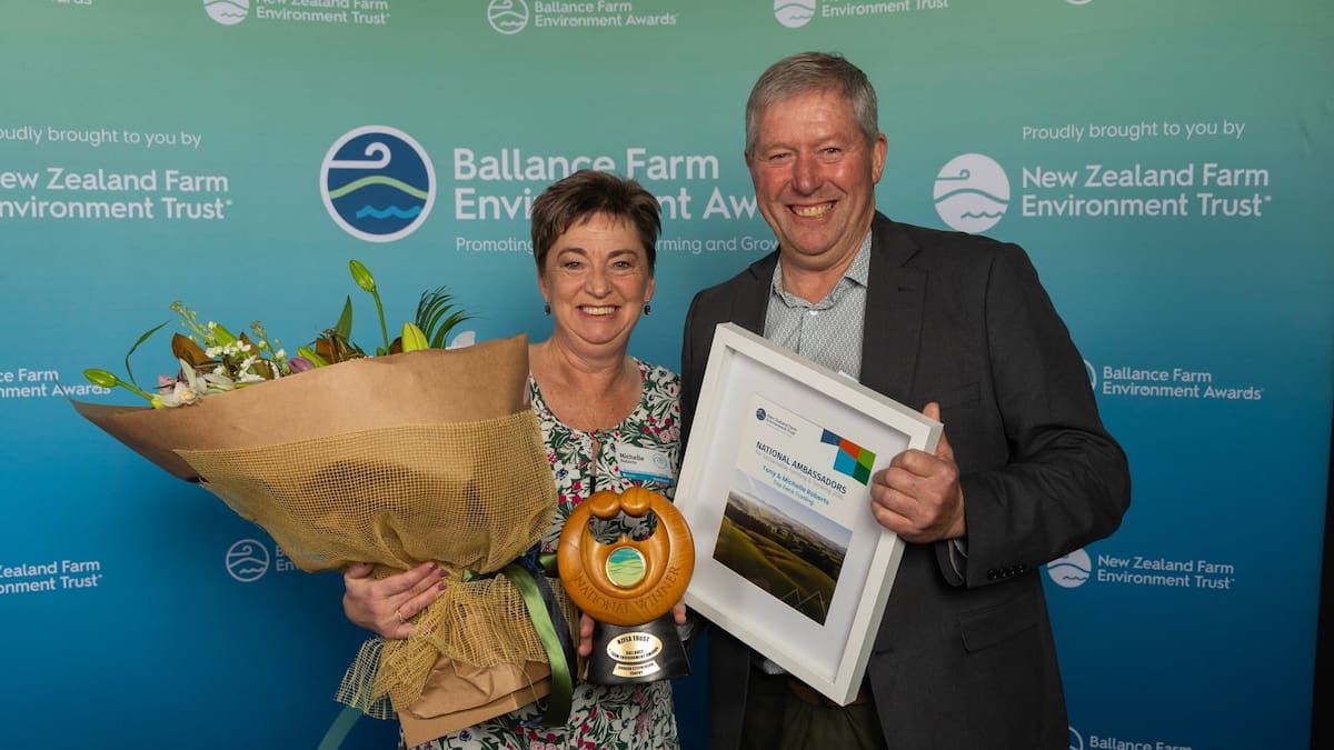National Sustainability Showcase: Southland’s Michelle and Tony Roberts receive Gordon Stephenson Trophy