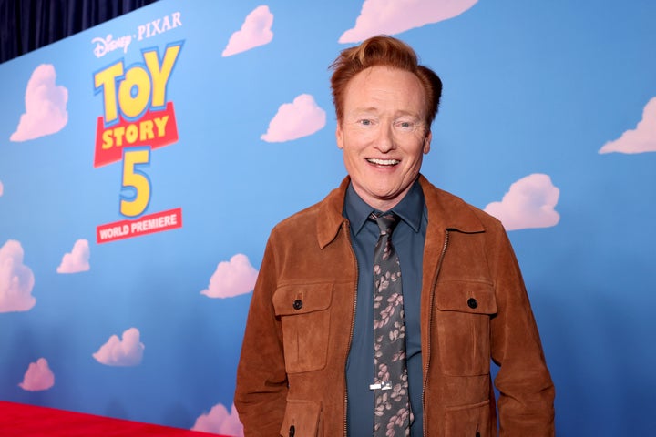 Conan O’Brien attends the “Toy Story 5” Los Angeles world premiere in June.