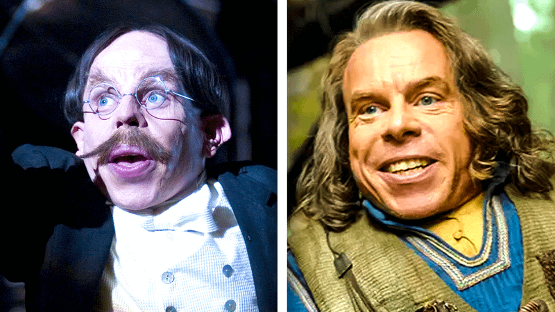 Warwick Davis as Filius Flitwick in Harry Potter