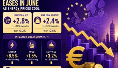 Euro area inflation confirmed to have eased slightly in June