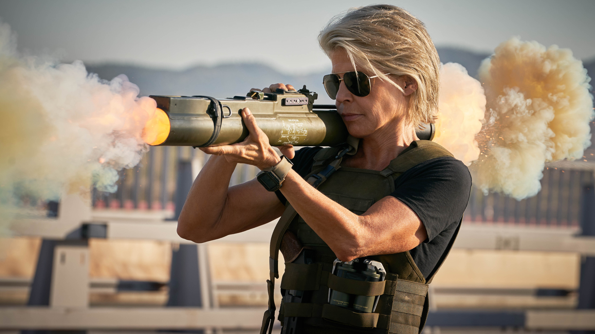 Sarah Connor in Terminator Dark Fate (2019)_Twentieth Century Fox