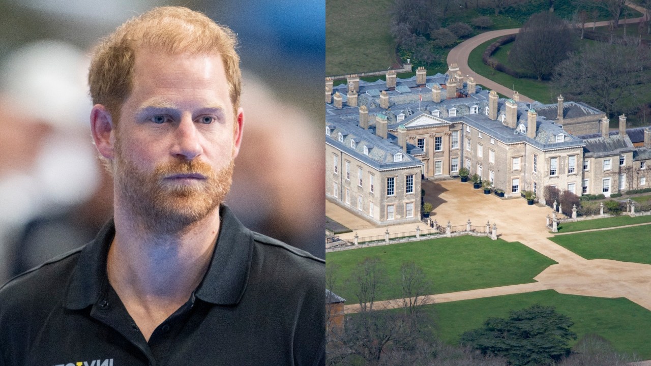 Prince Harry seen departing Althorp House after reports he wanted Meghan Markle and the kids to visit Princess Diana's grave