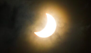 Partial solar eclipse over Barcelona, Spain, 20 March 2015. Credit: Artur Debat / Getty Images
