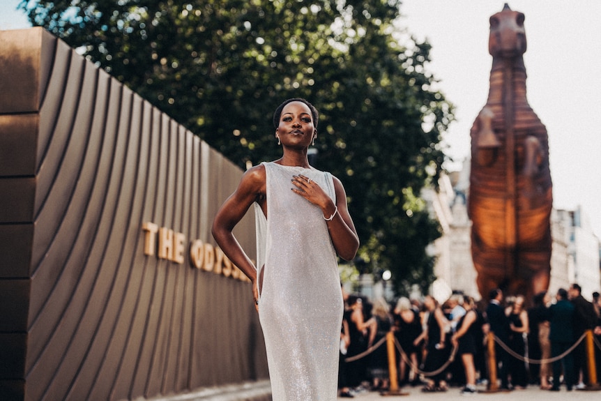 Lupita Nyong’o at the London premiere of The Odyssey.