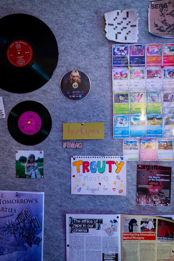 The walls inside SURG FM’s station.