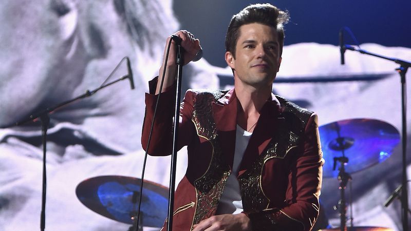 CLEVELAND, OH - APRIL 14: Brandon Flowers of the Killers performs during the 33rd Annual Rock & Roll Hall of Fame Induction Ceremony at Public Auditorium on April 14, 2018 in Cleveland, Ohio. (Photo by Theo Wargo/Getty Images For The Rock and Roll Hall of Fame)