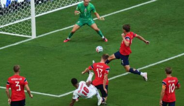 England score in World Cup match with Norway after ball appears to hit camera cable over field - Stuff