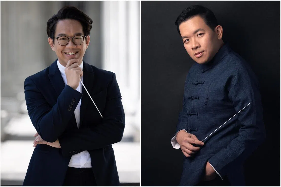 Dedric Wong De Li (left) and Adrian Chiang, music directors of Asian Cultural Symphony Orchestra.