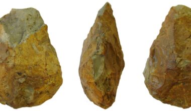 A picture of a Acheulean hand axe, a type of noosignature that can be found on Earth. Credit - The Portable Antiquities Scheme, Julian Watters