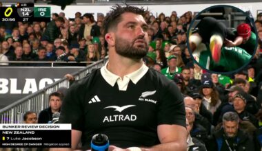 Nigel Owens' 'very lucky' verdict on All Blacks star's yellow card: 'I would have given a red'