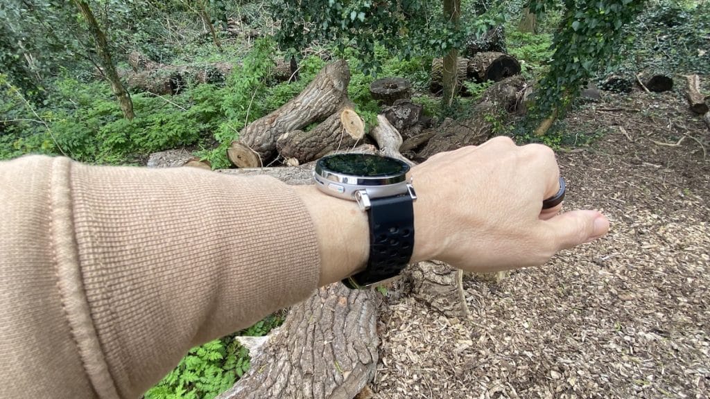 Amazfit Active 3 Premium in forrest