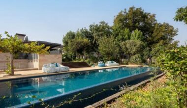 Inside the blue dream villa with a private cinema and pool
