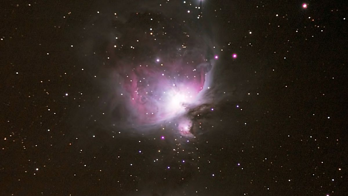 ZWO ASI183MC Pro camera review: image shows Messier 42 star constellation