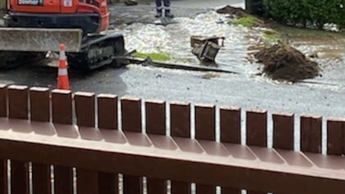 Mt Albert homes flooded after contractors hit water main during roadworks