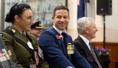 New Zealand Defence Minister Chris Penk attends the 2021 Auckland Memorial Day service. Photo: Wikimedia Commons