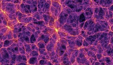 This image shows the dark matter distribution in the universe at the present time revealing a cosmic web (Credit : Volker Springel / Max Planck Institute For Astrophysics)