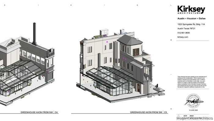 Terry Black’s hotel renderings reveal glass greenhouse structure