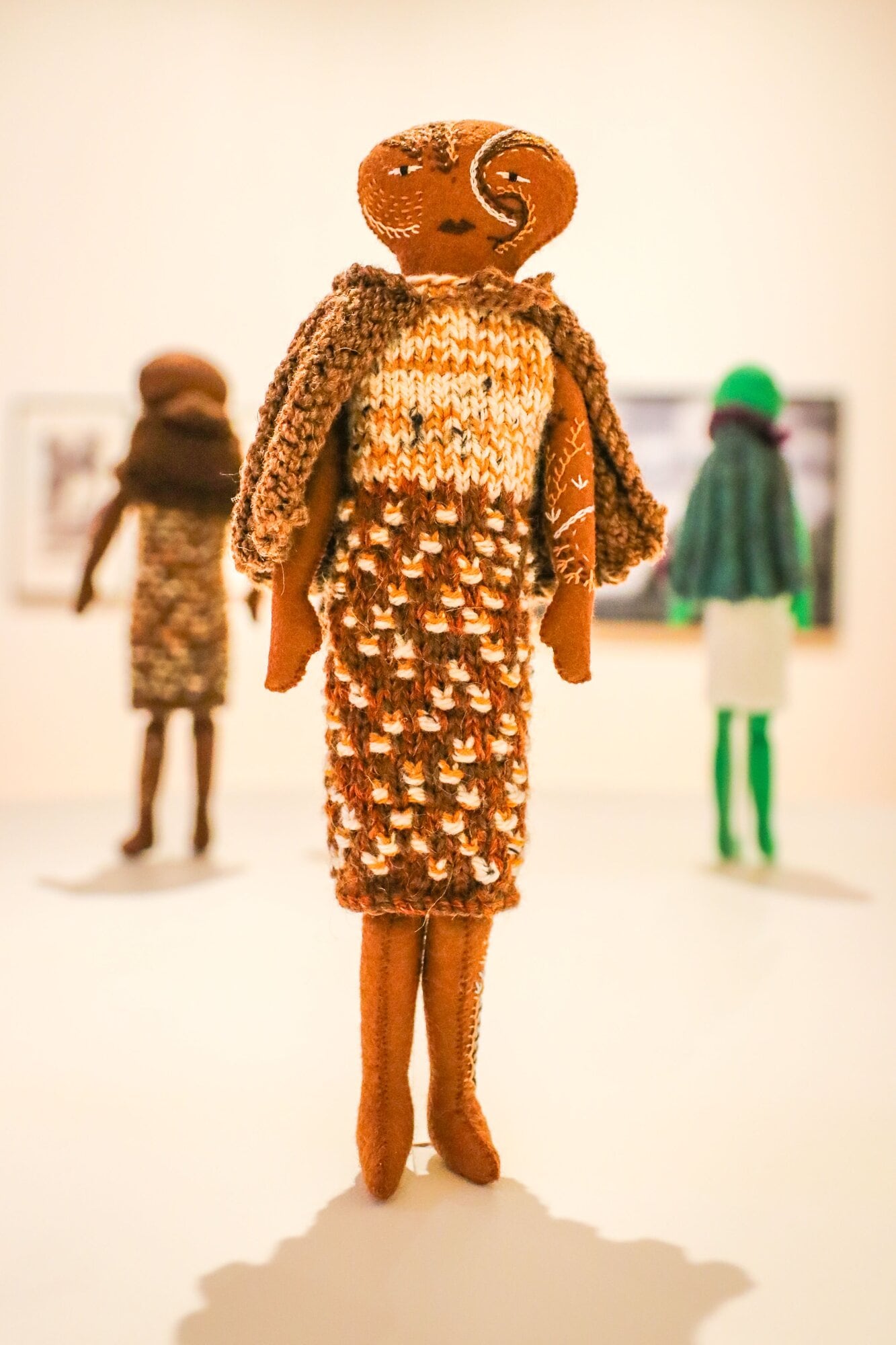 One of the manu figures by artist Te Maari in the Private View exhibition. Photo / Kelly O’Hara