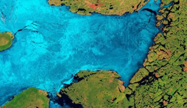 The Copernicus Sentinel-2 mission captures Canada’s Great Bear Lake in striking colours.