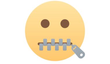 Flat Design Smiley Face with zipped lips