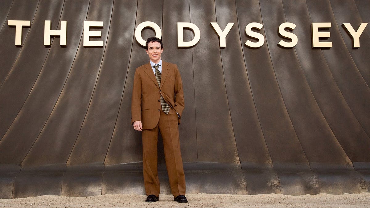 Elliot Page attends The Odyssey London Premiere at Odeon Luxe Leicester Square.