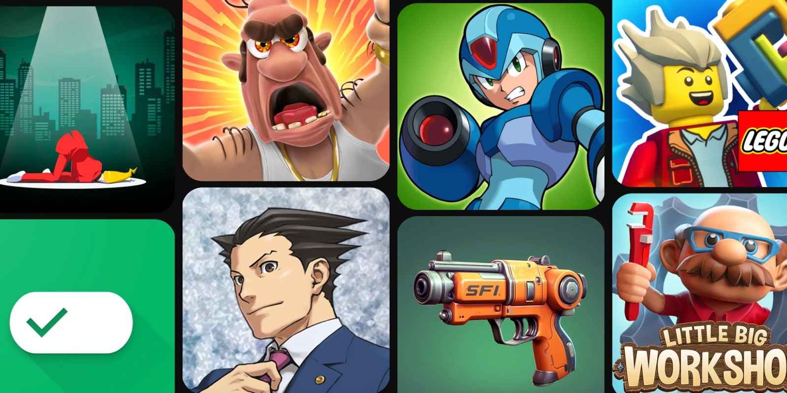A collage of cartoon characters