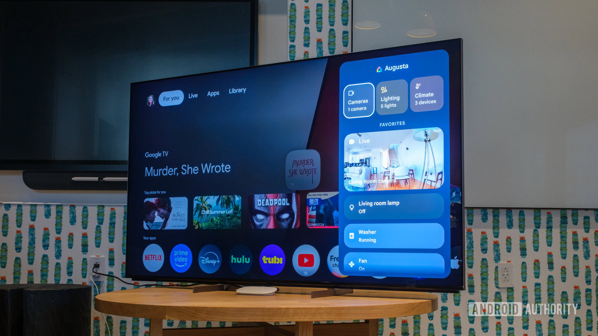 Google TV Home interface wide Google TV Home interface wide
