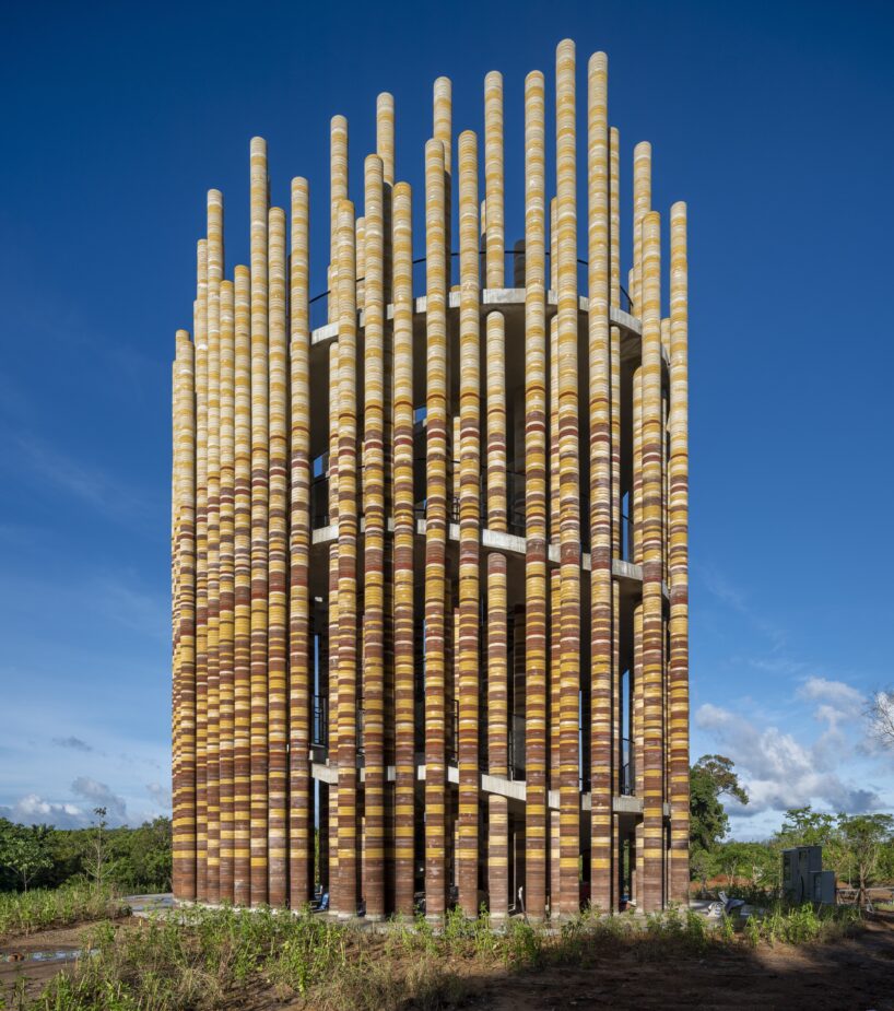 handmade elephant-dung bricks make goya tower rise in southern thailand - 2