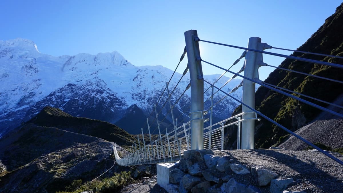 New Hooker Valley suspension bridge at Aoraki/Mount Cook to open next week