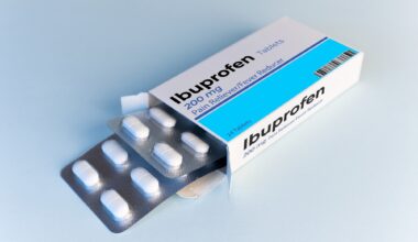 ibuprofen pill box, box paper, blister tablets