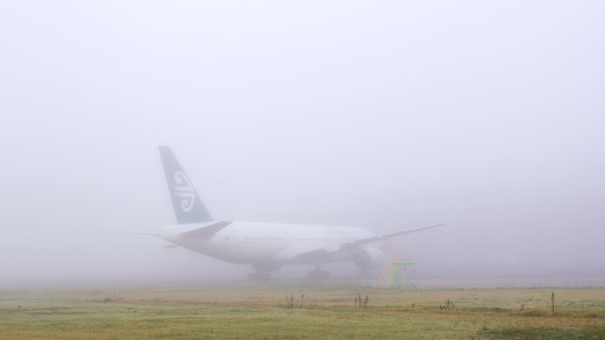 Fog in Auckand cancels 14 regional flights, fatal crash closes State Highway 2