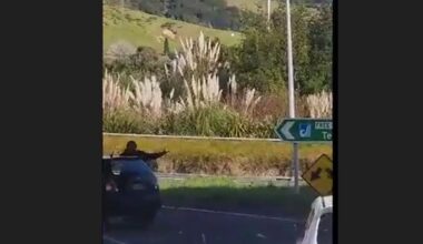 Highway showdown: Pāpāmoa altercation caught on video as car knocks man off his feet