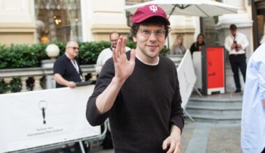 Jesse Eisenberg arrives at the Karlovy Vary International Film Festival 2026