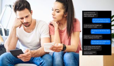 Couple’s text exchange about $200 gift divides the internet