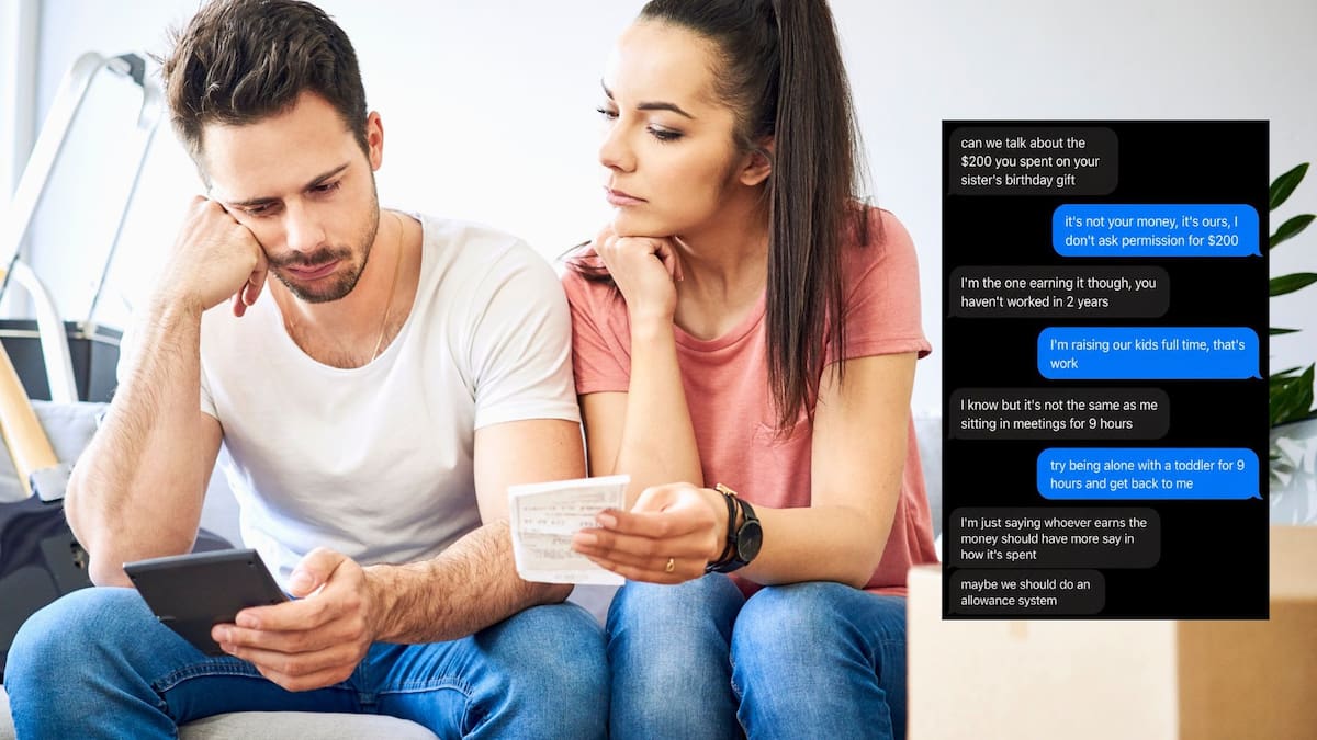 Couple’s text exchange about $200 gift divides the internet