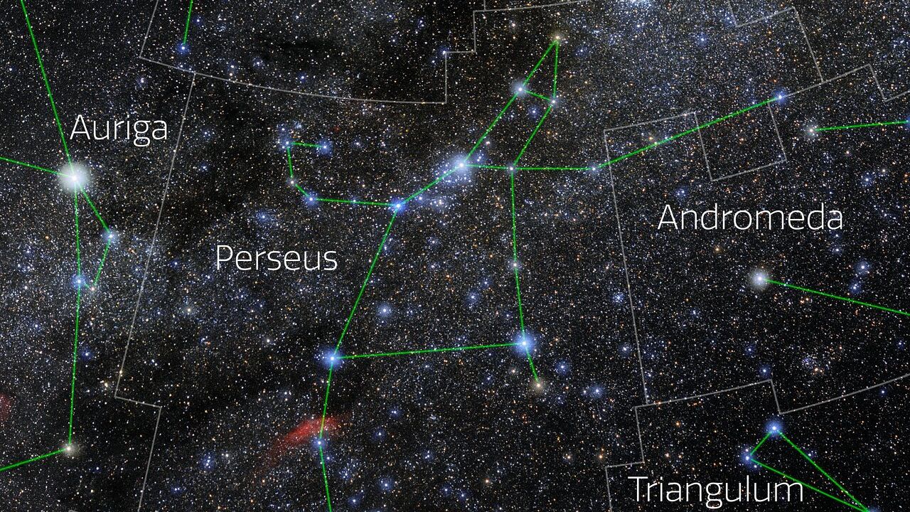 night sky image showing the constellation Perseus