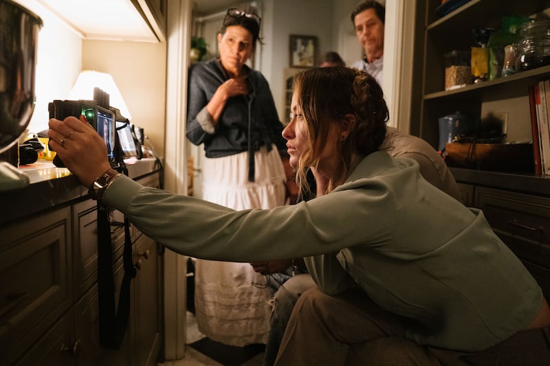 Olivia Wilde directing on the set of The Invite