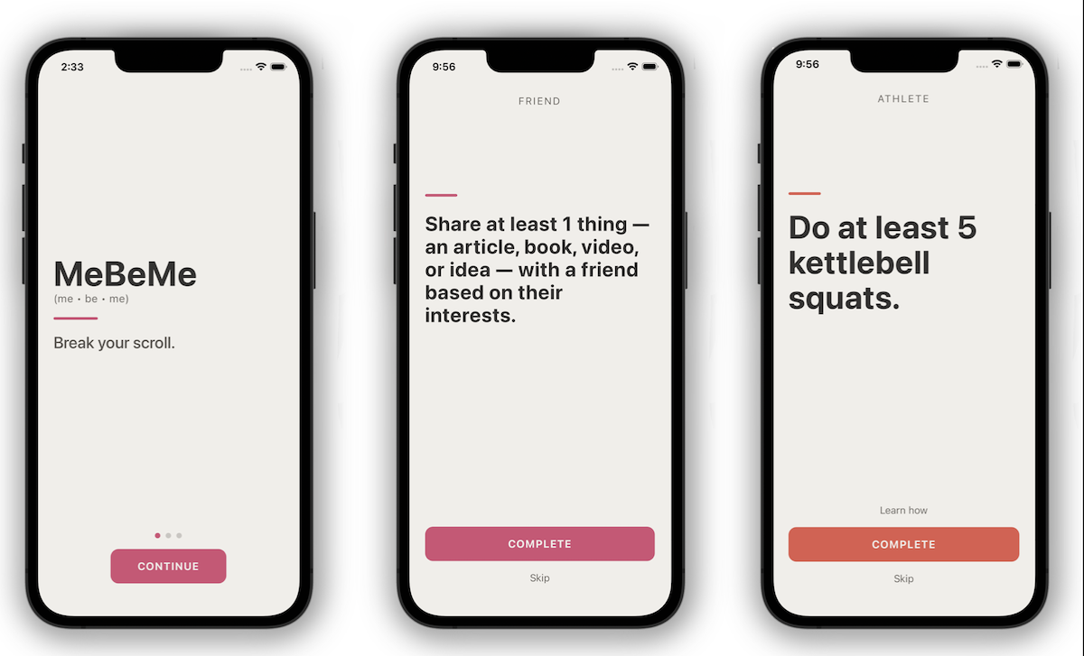 MeBeMe's new ‘interrupter’ app helps you become your best self instead of doomscrolling 