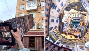 Artist Shoots iPhone Footage Through a Handmade Multilayered Paper City Diorama