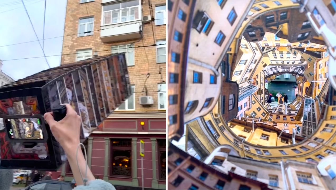 Artist Shoots iPhone Footage Through a Handmade Multilayered Paper City Diorama